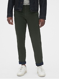 gap flannel lined khakis