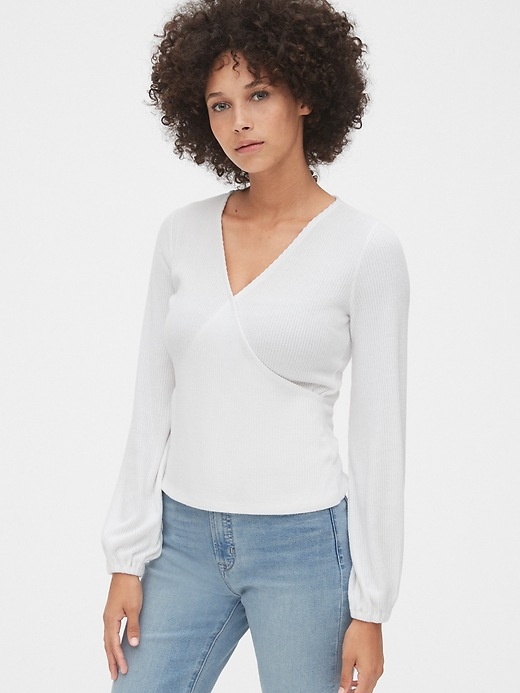 Image number 8 showing, Ribbed Wrap Top