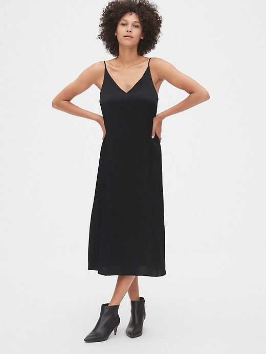 View large product image 1 of 1. Satin Cami Midi Slip Dress
