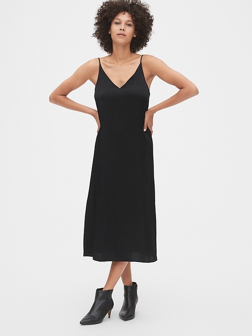 View large product image 1 of 1. Satin Cami Midi Slip Dress