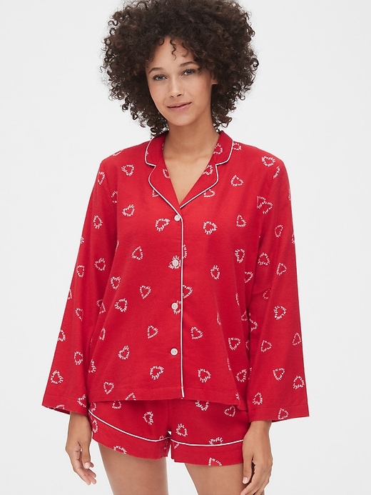 Image number 1 showing, Flannel Print Pajama Top