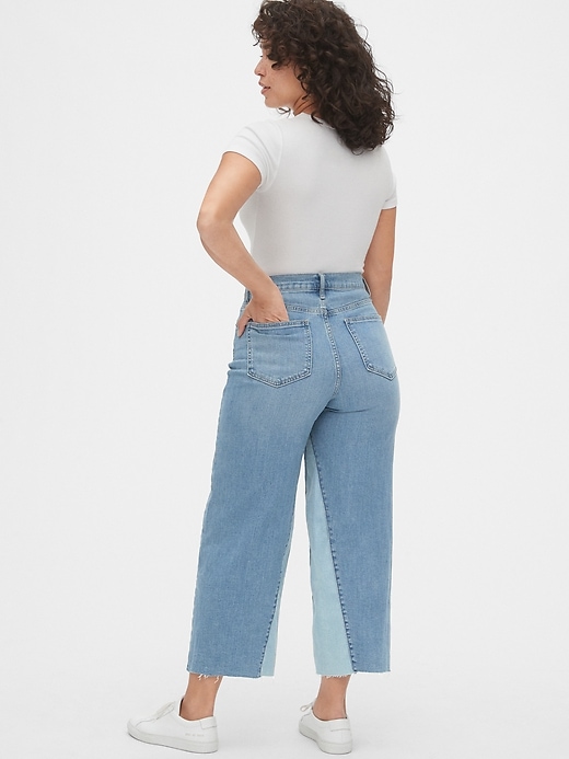 Image number 8 showing, High Rise Wide-Leg Crop Jeans with Secret Smoothing Pockets