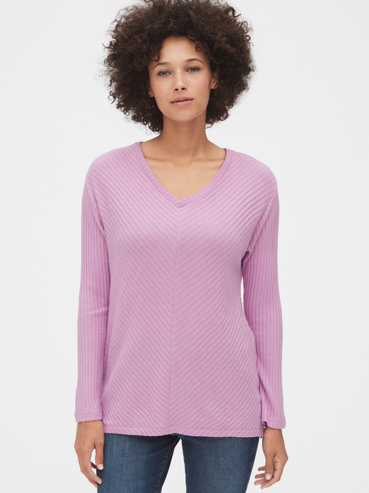 gap textured v neck sweater