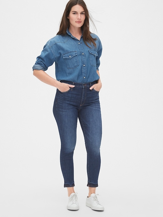Image number 6 showing, High Rise True Skinny Ankle Jeans in Sculpt with Secret Smoothing Pockets