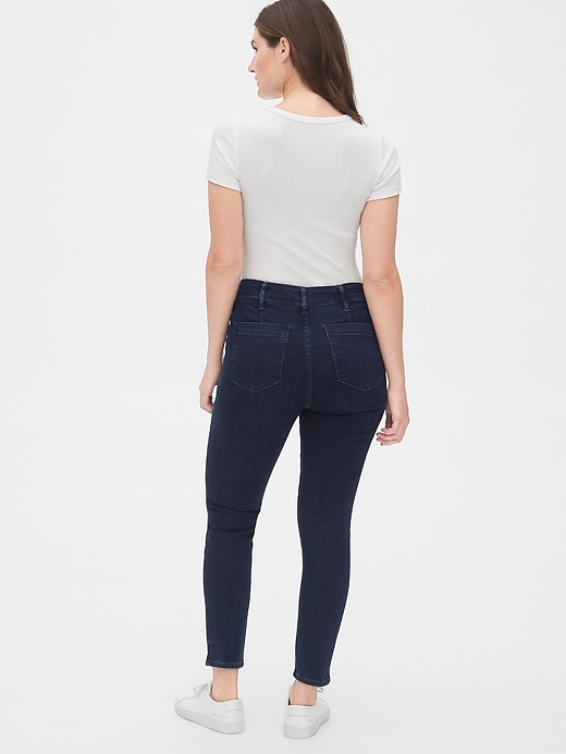 Image number 6 showing, High Rise True Skinny Sailor Ankle Jeans with Secret Smoothing Pockets
