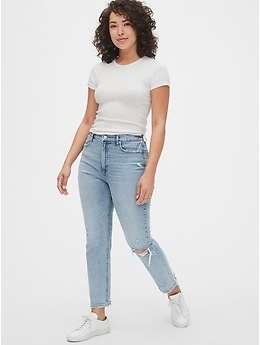 High rise cigarette jeans with secret hot sale smoothing pockets