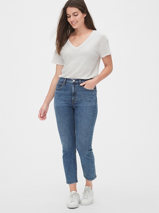 Image number 6 showing, High Rise Cigarette Jeans with Secret Smoothing Pockets