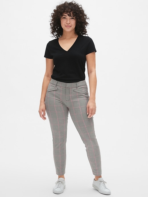 Image number 6 showing, Plaid Curvy Skinny Ankle Pants