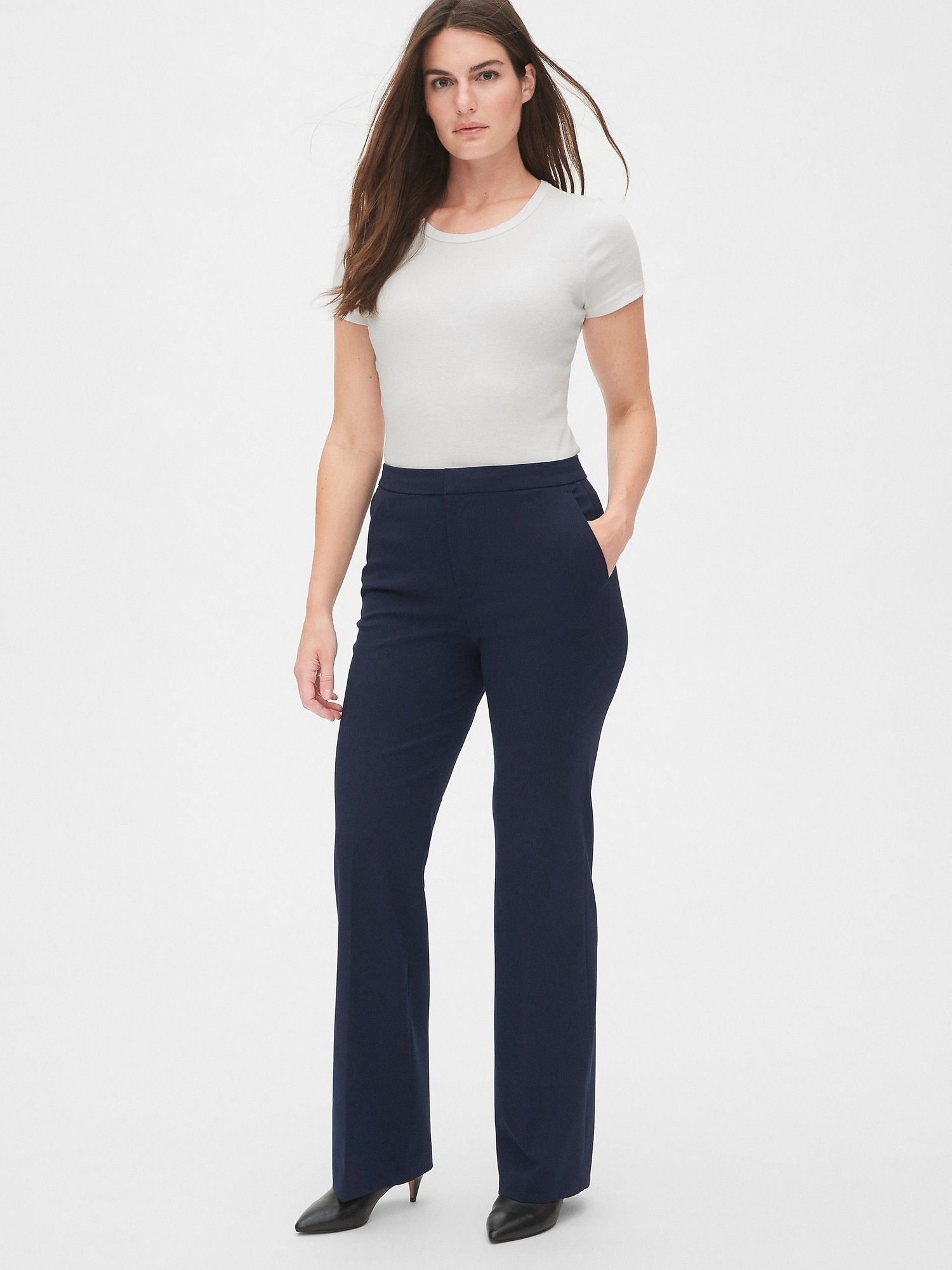 gap high rise baby boot pants