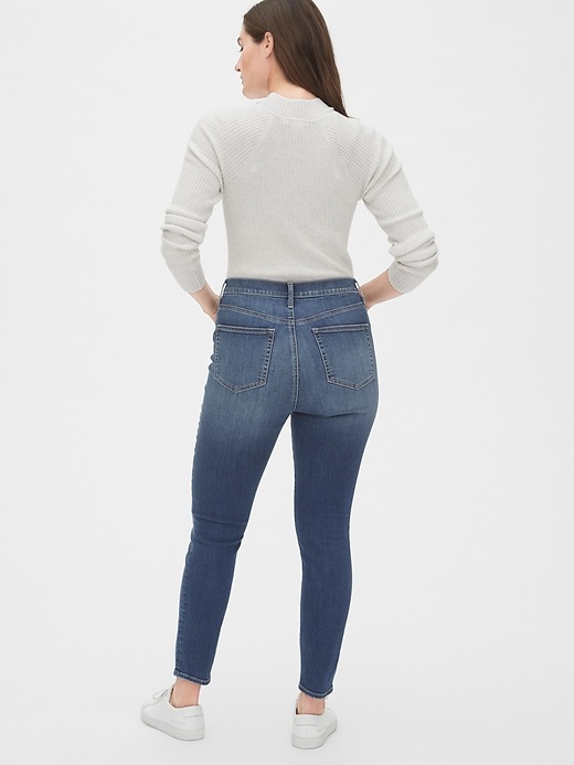 Image number 7 showing, Sky High Distressed True Skinny Jeans with Secret Smoothing Pockets