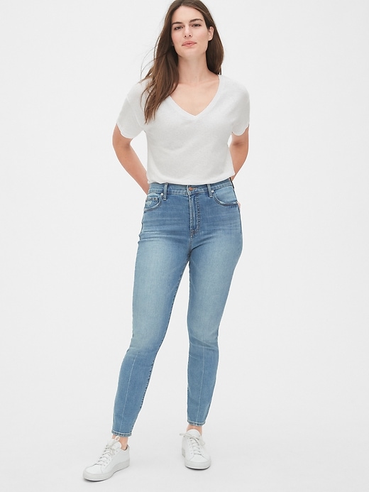 Image number 6 showing, High Rise True Skinny Jeans with Secret Smoothing Pockets