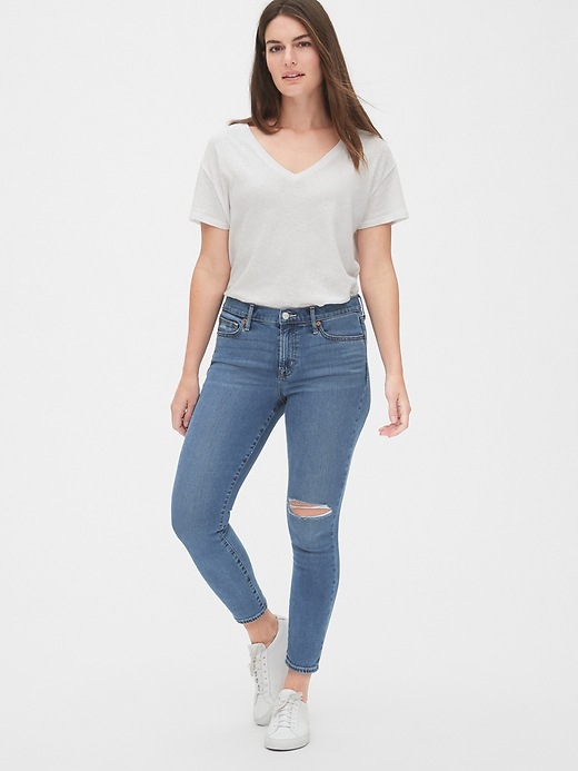 Soft Wear Mid Rise True Skinny Ankle Jeans | Gap