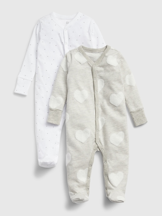 Image number 1 showing, Baby Print Footed One-Piece (2-Pack)