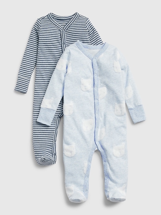 Image number 4 showing, Baby Print Footed One-Piece (2-Pack)