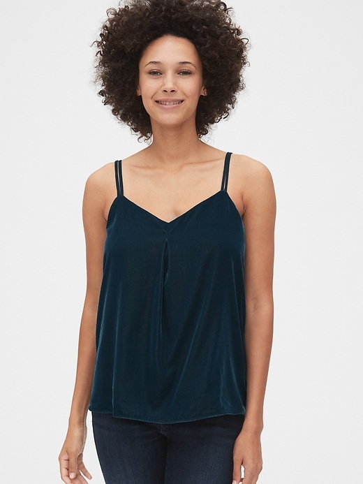 View large product image 1 of 1. Velvet Strappy Cami