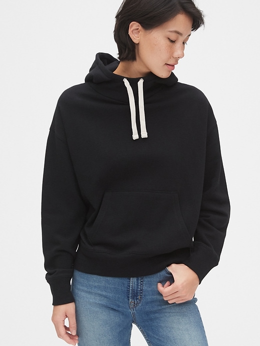 1 of 8 showing, with the color true black of product Vintage Soft Hoodie