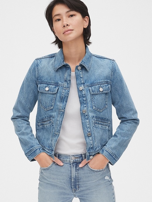 Image number 1 showing, Icon Denim Jacket with Flannel Lining