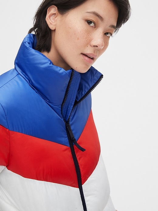 Image number 5 showing, ColdControl Max High Shine Colorblock Puffer Jacket