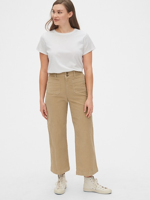 Image number 2 showing, High Rise Mariner Wide-Leg Cords