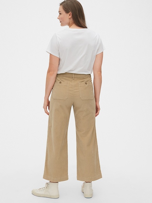 Image number 3 showing, High Rise Mariner Wide-Leg Cords
