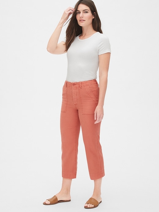 Image number 6 showing, High Rise Straight Crop Chinos