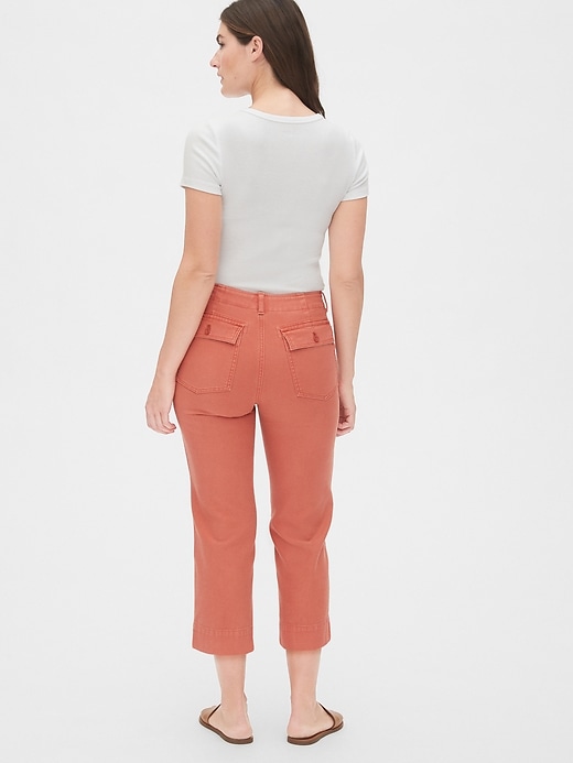 Image number 7 showing, High Rise Straight Crop Chinos