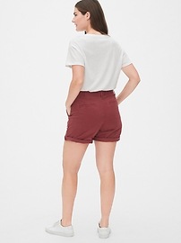 View large product image 3 of 3. Mid Rise Khaki Shorts