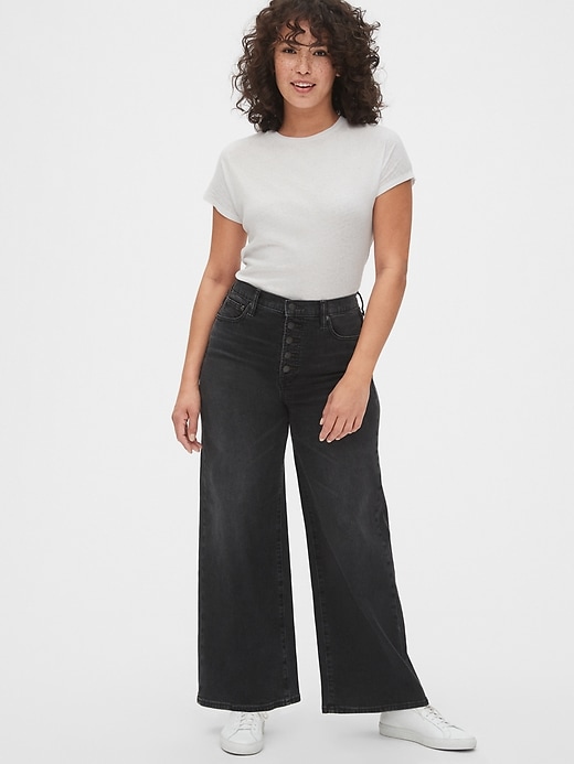 Image number 6 showing, High Rise Wide-Leg Jeans with Secret Smoothing Pockets