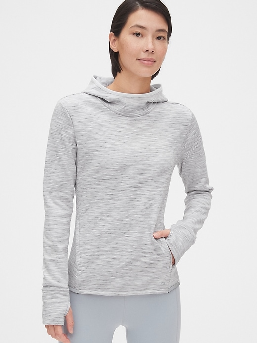 View large product image 1 of 1. GapFit Orbit Fleece Pullover Hoodie