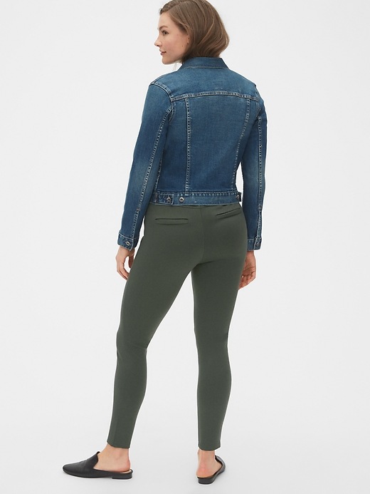 Image number 3 showing, High Rise Twill Leggings in Ponte