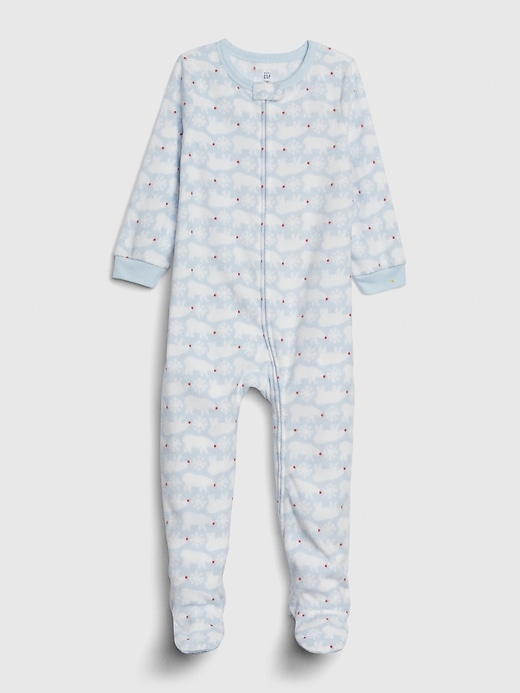 Image number 1 showing, babyGap Bear PJ Footed One-Piece