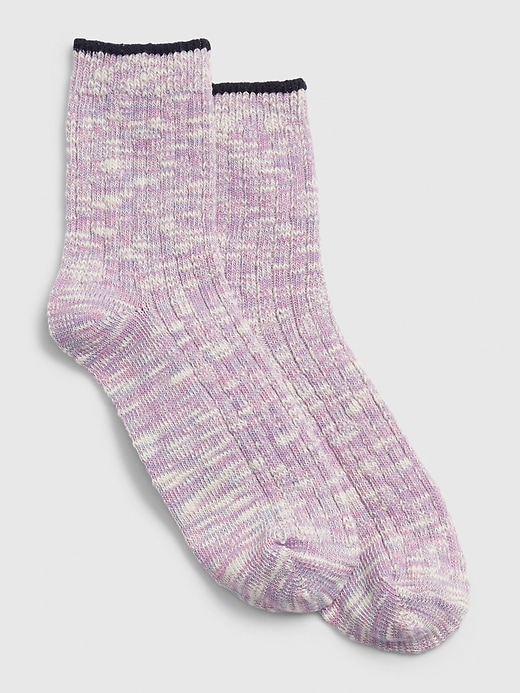 View large product image 1 of 1. Marled Boot Socks