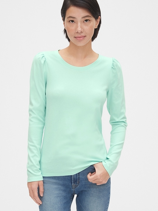 Image number 9 showing, Cozy Puff Sleeve Crewneck T-Shirt