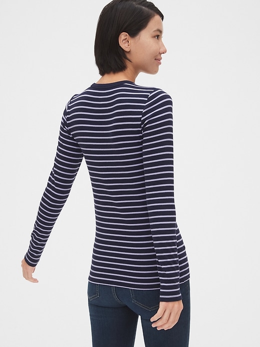Image number 2 showing, Modern Stripe Long Sleeve Crewneck T-Shirt