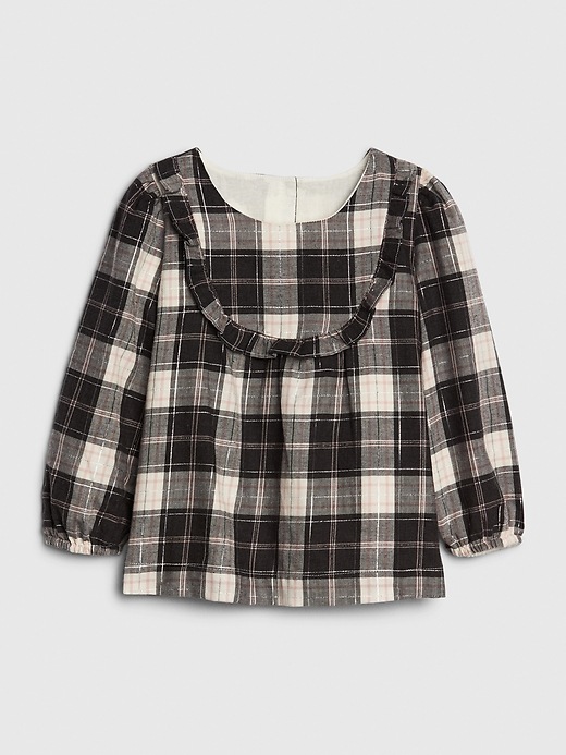 Image number 1 showing, Toddler Flannel Ruffle Top
