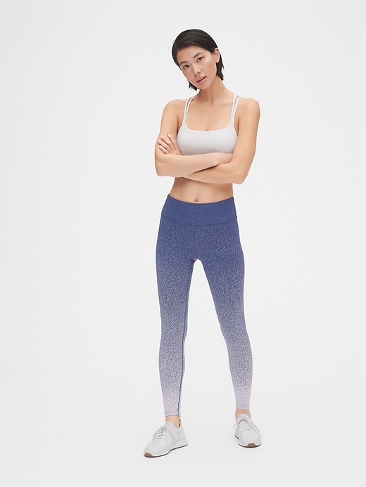Image number 3 showing, GapFit High Rise Speckle Ombre 7/8 Leggings