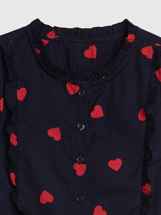 Image number 3 showing, Toddler Heart Ruffle Shirt