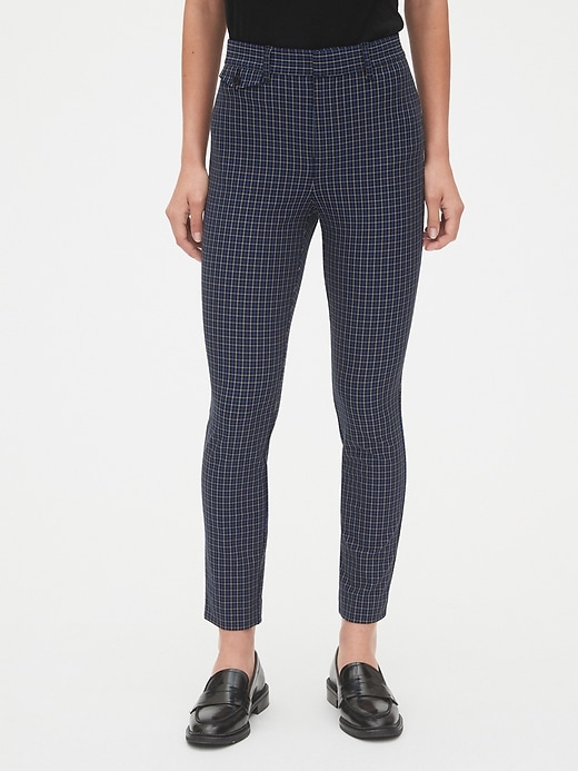 Image number 9 showing, High Rise Plaid Skinny Ankle Pants