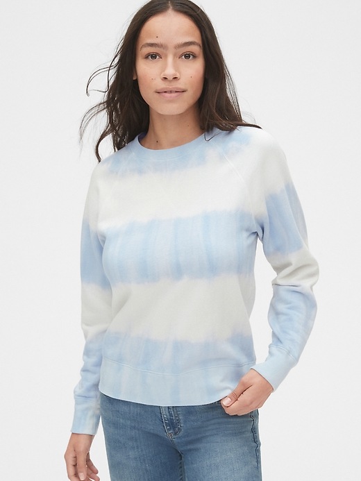 1 of 8 showing, with the color blue tye dye of product Vintage Soft Sweatshirt