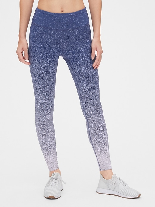 Image number 1 showing, GapFit High Rise Speckle Ombre 7/8 Leggings