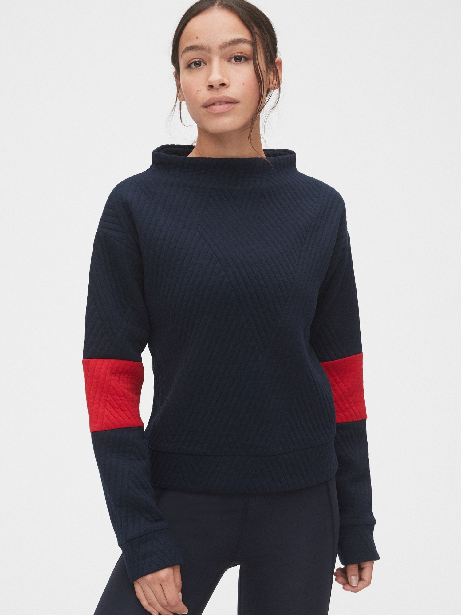 Gap jacquard funnel neck pullover sale