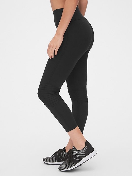 Image number 1 showing, GapFit High Rise Moto 7/8 Leggings in Sculpt Revolution