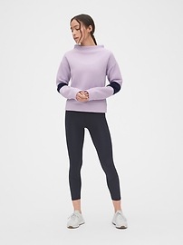 View large product image 4 of 6. GapFit Colorblock Jacquard Quilted Mockneck Sweatshirt