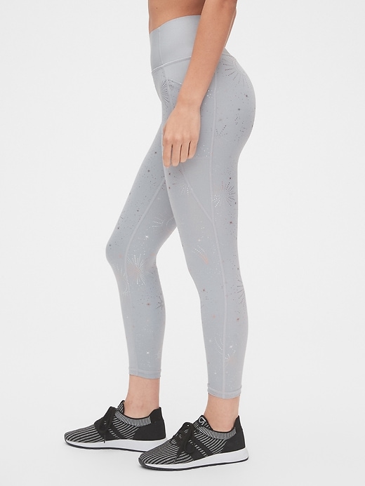 View large product image 1 of 1. GapFit High Rise Print Pocket 7/8 Leggings in Sculpt Revolution