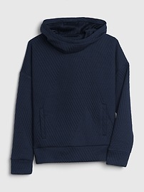 View large product image 6 of 6. GapFit Jacquard Quilted Pullover Hoodie