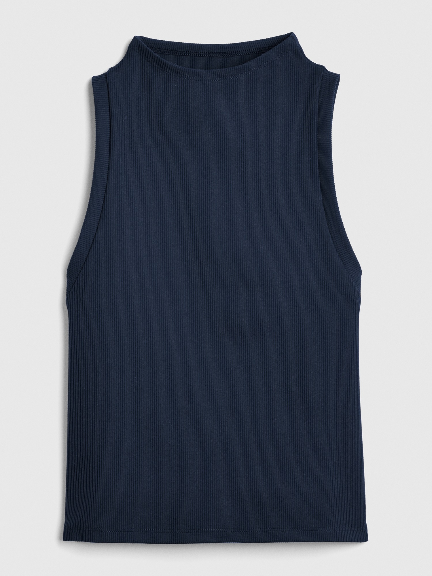 GapFit Blackout Ribbed Mockneck Tank Top Gap