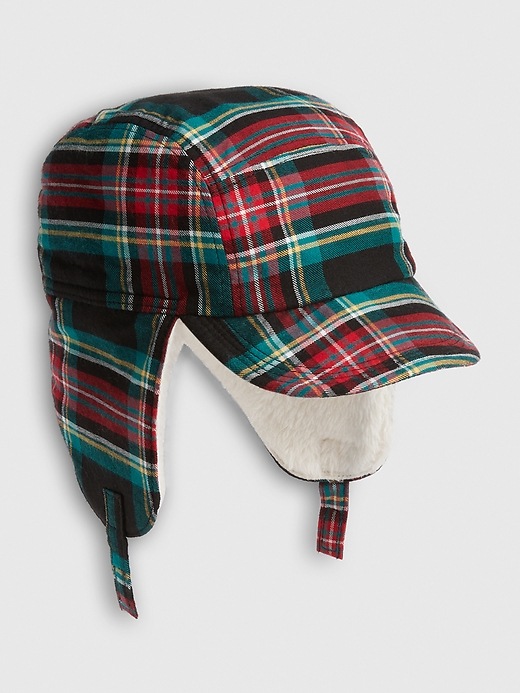 View large product image 1 of 1. Baby Plaid Trapper Hat