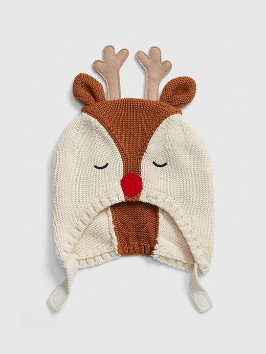 View large product image 1 of 1. Baby Reindeer Trapper Hat