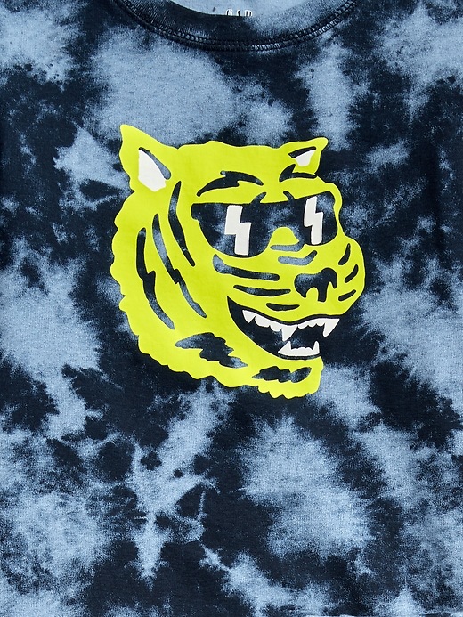 Image number 2 showing, Kids Tie-Dye Tiger PJ Set