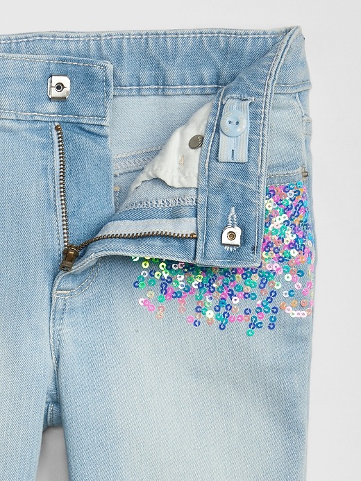 Image number 4 showing, Kids Sequin Super Skinny Jeans with Stretch